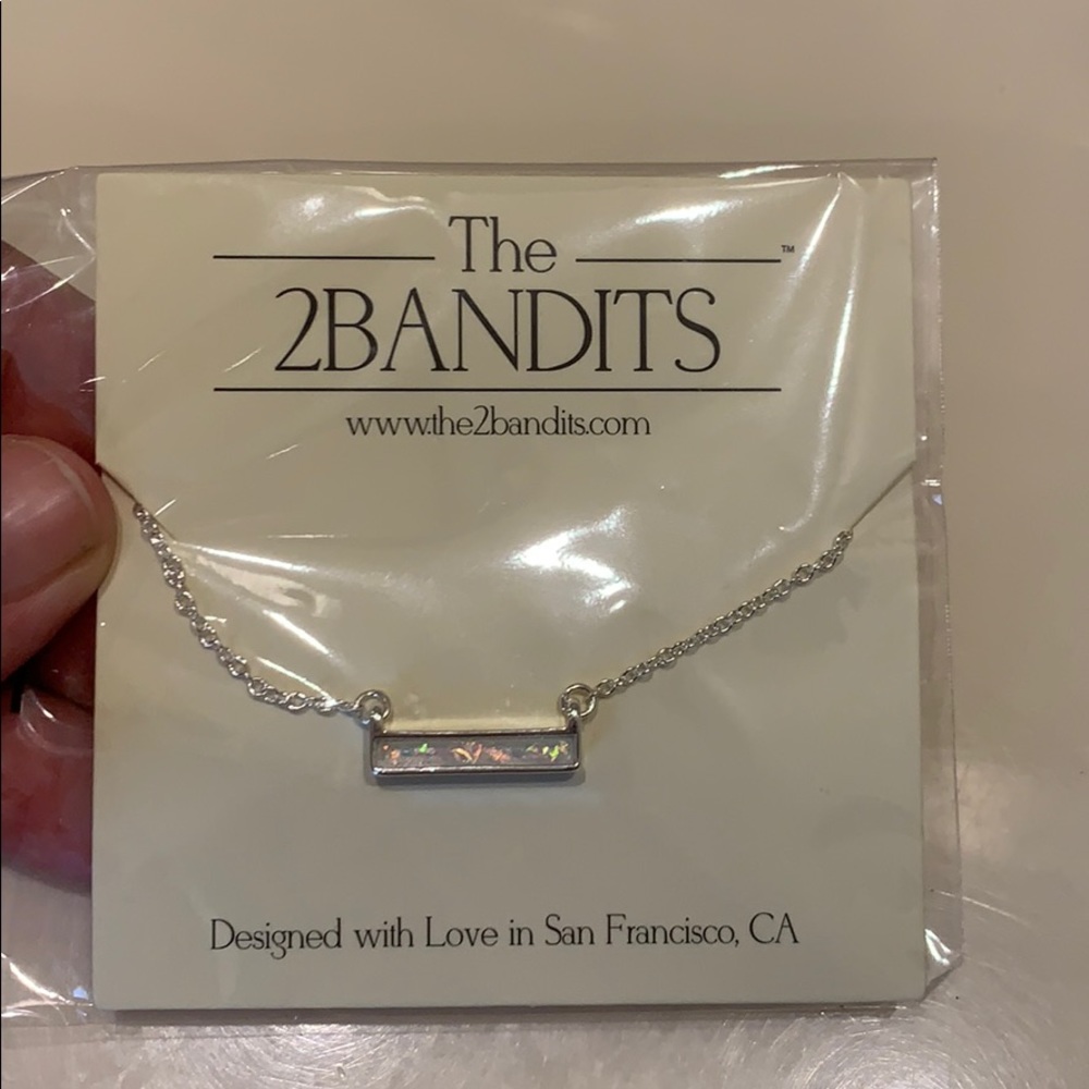 Silver bar necklace